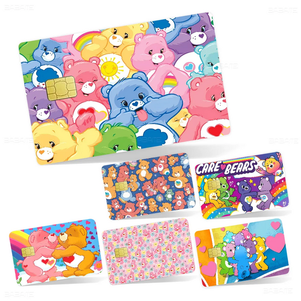 Cartoon C-Care Cute B-Bears S Anime Cartoon Bear Skin Sticker Film Tape Case For Big Credit Debit Card Front Side