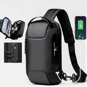 Men's USB Crossbody Bag - Anti-Theft Waterproof Travel Messenger Bag