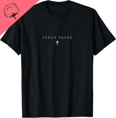Jesus Saves Cross Subtle Christian Minimal Religious Faith T-Shirt Unisex Summer Streetwear Tops Mens T Shirt Camiseta Hombre
