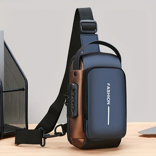 Anti-Theft Sling Bag - Men's Crossbody Bag with Phone Pocket for Travel & Commute