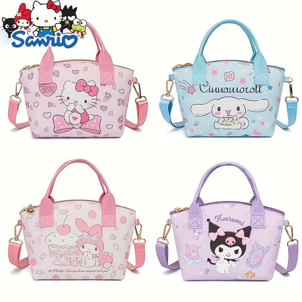 1pc Sanrio Multi-Functional Handbag - Cute Anime Shoulder Bag with Kuromi, Mymelody, Cinnamoroll, Hello Kitty Designs, Tote Bag Style, and Adjustable Straps